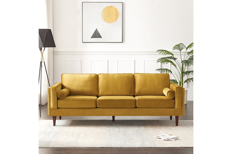 Mustard deals yellow sofa